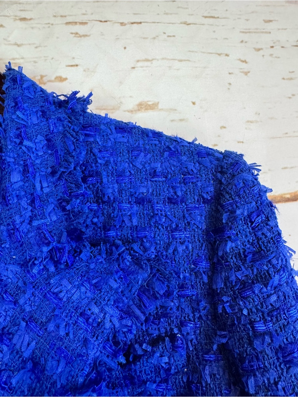 Balmain | Blue Boucle Double-Breasted Blazer, EU 38 - Picture 7 of 15
